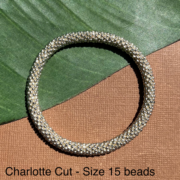 Blue Beaded Bangles #23