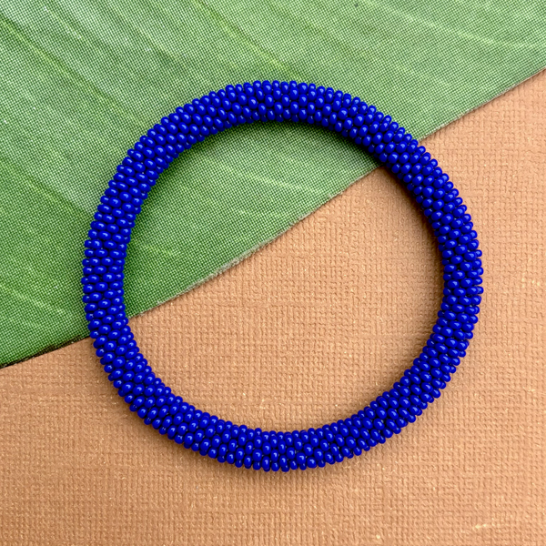 Blue Beaded Bangles #26