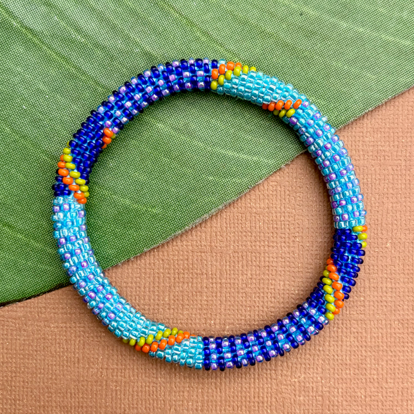 Blue Beaded Bangles #27