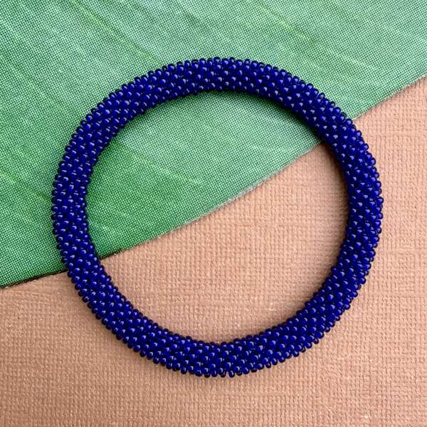 Blue Beaded Bangles #29
