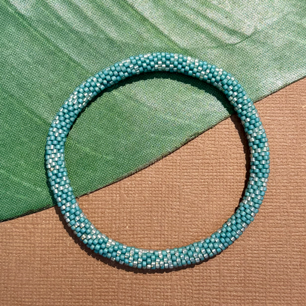 Blue Beaded Bangles #33