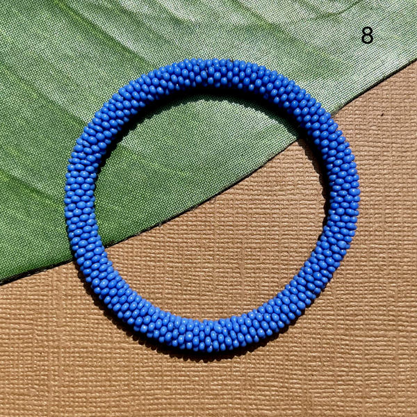 Blue Beaded Bangles #8