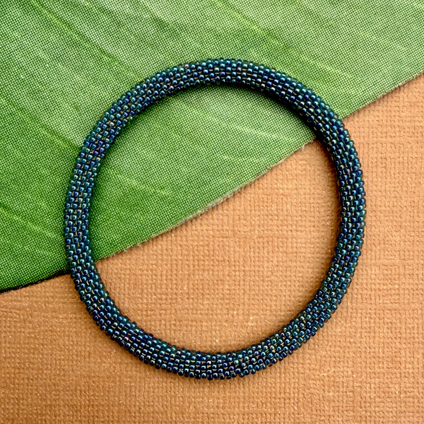 Blue Beaded Bangles #9