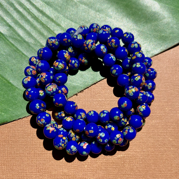 Blue Tombo 8mm Beads - 50 Pieces