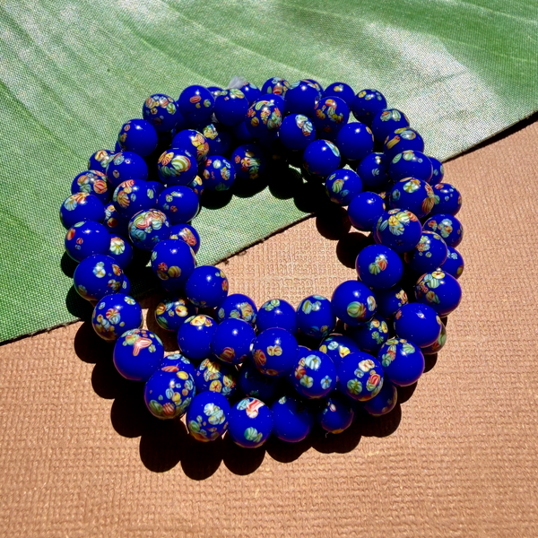 Blue Tombo 8mm Beads - 50 Pieces