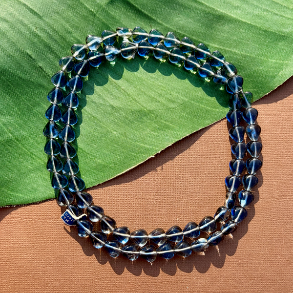 Blue Organic Triangle Beads - 85 Pieces