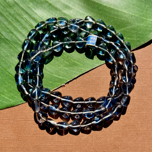 Blue Organic Triangle Beads - 85 Pieces