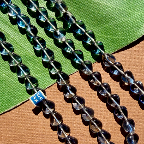 Blue Organic Triangle Beads - 85 Pieces