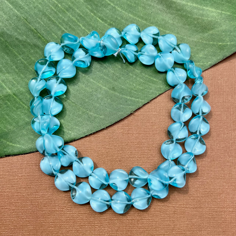 Blue Twisted Beads - 50 Pieces