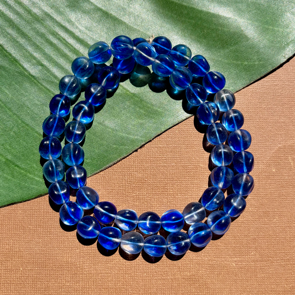 Blue & Clear Beads - 50 Pieces