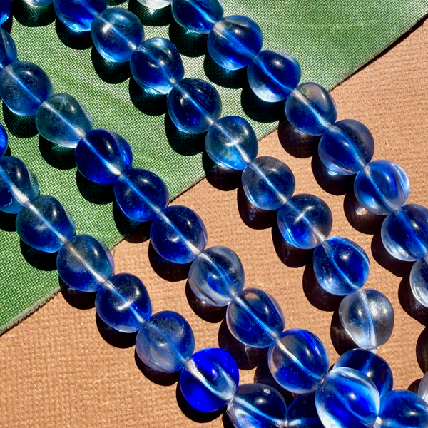 Blue & Clear Beads - 50 Pieces