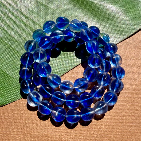 Blue & Clear Beads - 50 Pieces