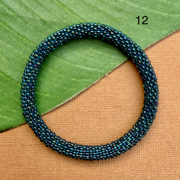 Blue Sky (Blues) Beaded Bangles