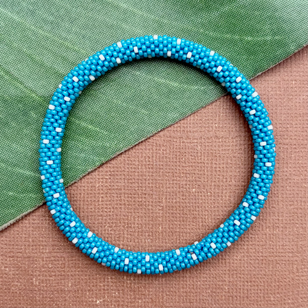 Blue Beaded Bangles #18