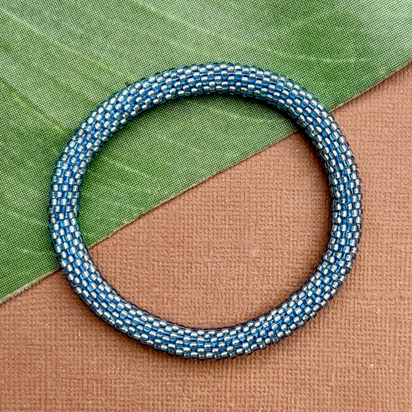 Blue Beaded Bangles #19