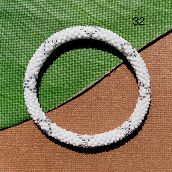 Blue Sky (Blues) Beaded Bangles