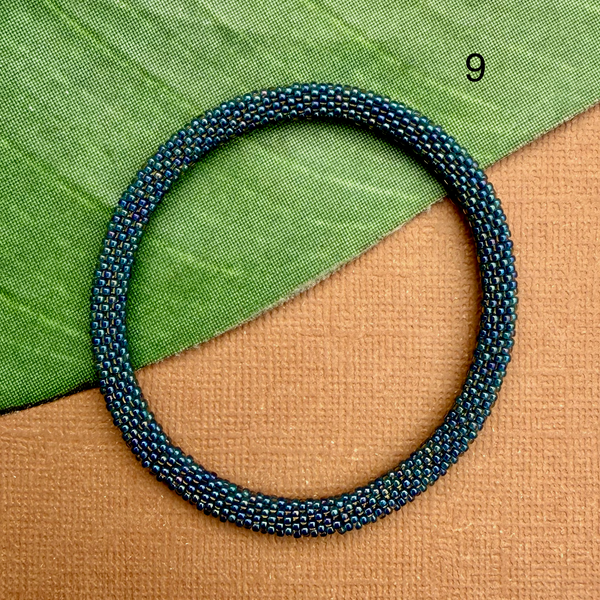Blue Sky (Blues) Beaded Bangles