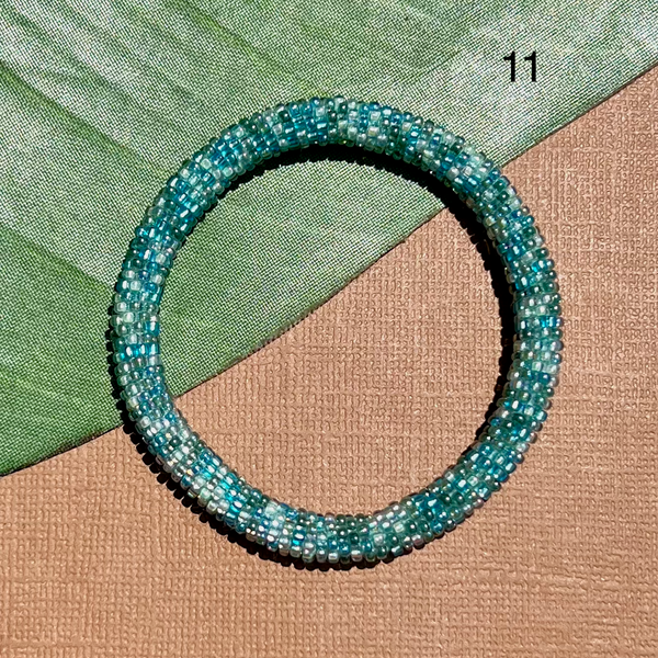 Blue Sky (Blues) Beaded Bangles