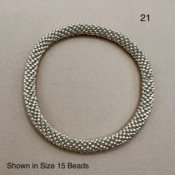 Blue Sky (Blues) Beaded Bangles