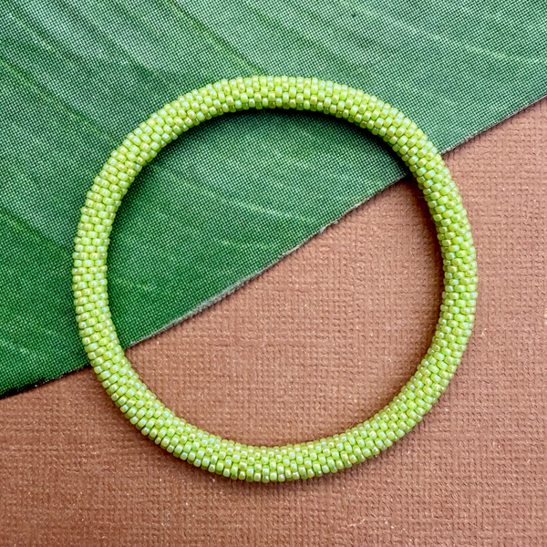 Green Beaded Bangles #7