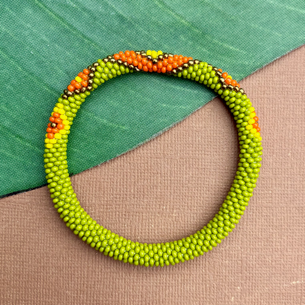 Green Beaded Bangles #9