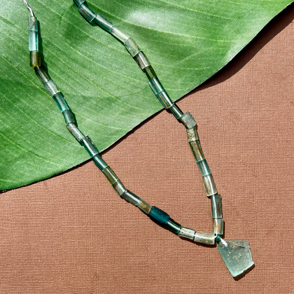 Roman Glass Broken Bangle Bead Strands
