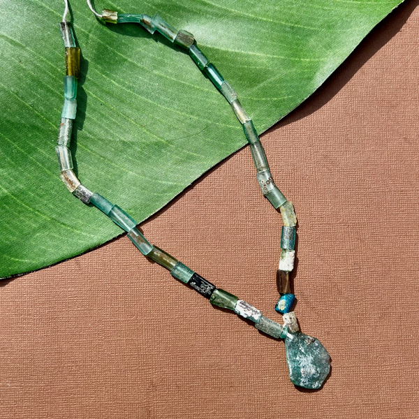 Roman Glass Broken Bangle Bead Strands