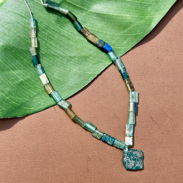 Roman Glass Broken Bangle Bead Strands