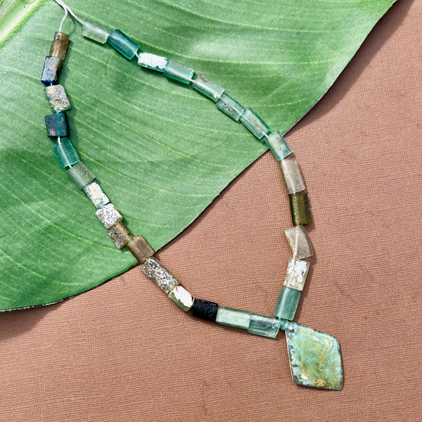 Roman Glass Broken Bangle Bead Strands