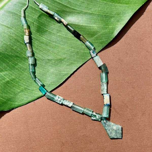 Roman Glass Broken Bangle Bead Strands