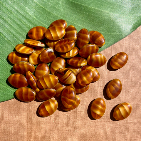Czech Brown Ovals - 20 Pieces