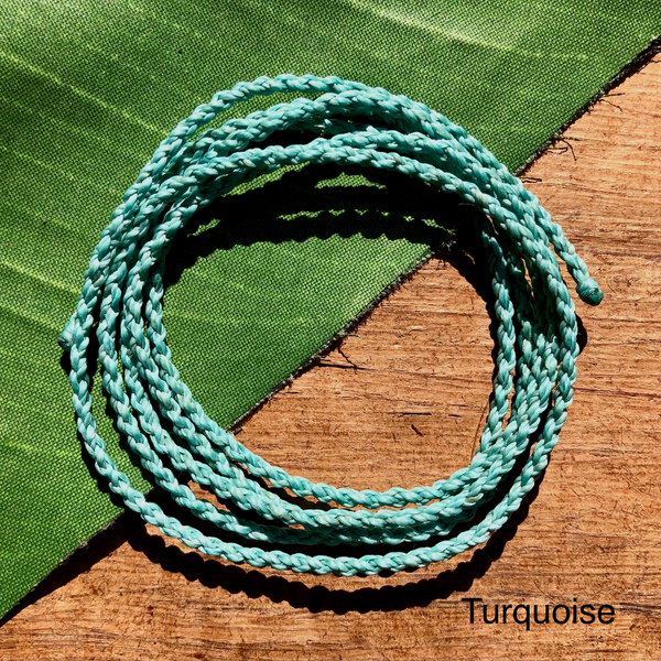 Turquoise - Braided Nylon Waxed Cord
