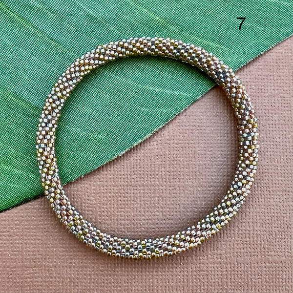 Biscuit Beaded Bangles