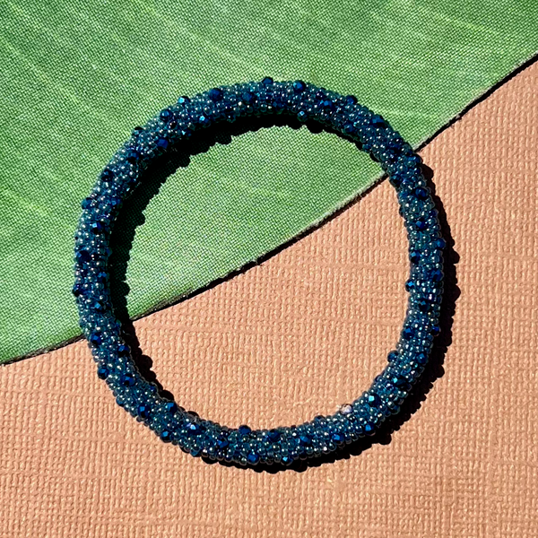 Blue Fire Polish Crystal Bangles