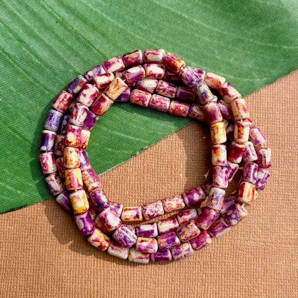 Picasso Purple, Pink, Yellow Cylinders - 45 Pieces