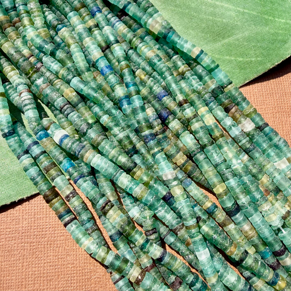 Roman Glass Cylinder 5mm Bead Strands