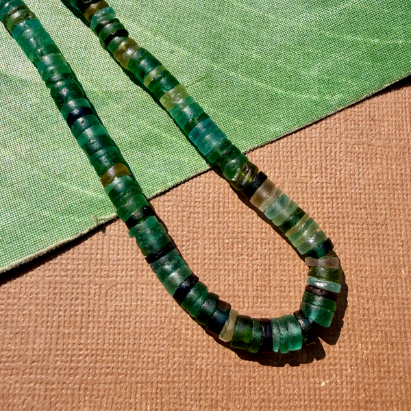 Roman Glass Cylinder 6mm to 7mm Bead Strands