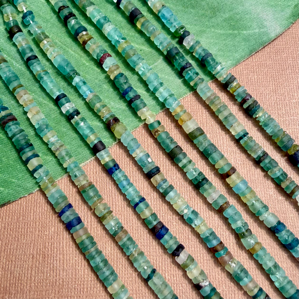 Roman Glass Cylinder 6mm Bead Strands