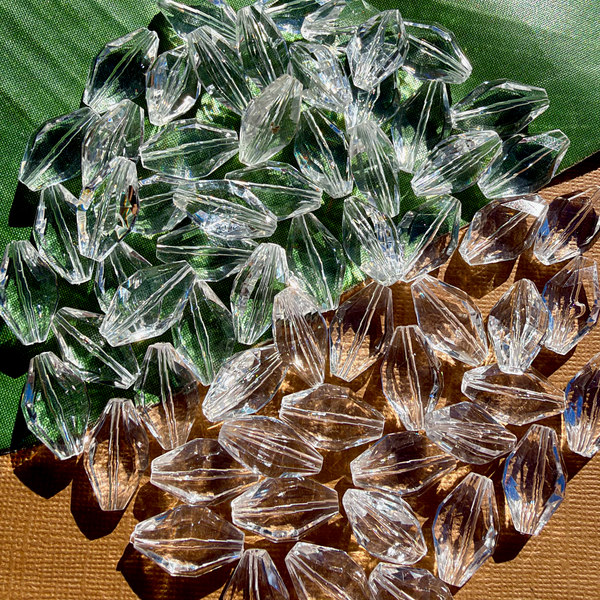 Crystal Faceted Bicone Beads - 30 Pieces