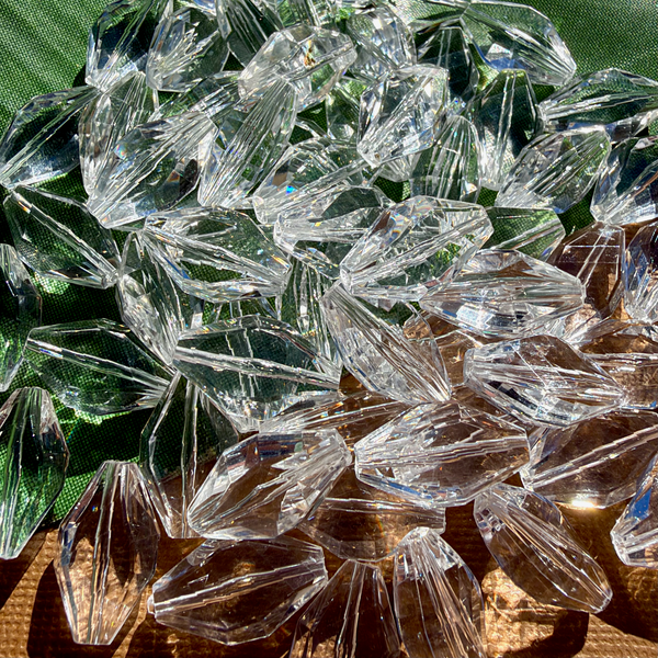 Crystal Faceted Bicone Beads - 30 Pieces