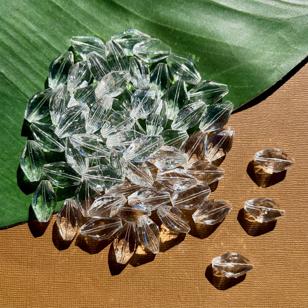 Crystal Faceted Bicone Beads - 30 Pieces