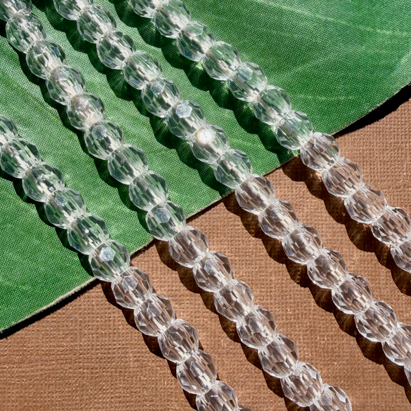 Large Hole Faceted Beads - 75 Pieces