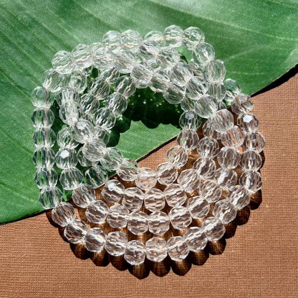 Large Hole Faceted Beads - 75 Pieces
