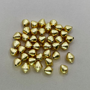 Gold Plated Bi-Cone Beads - 1 Piece