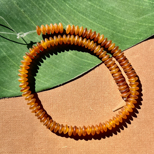 Golden Horn Rondelles - 1 Strand