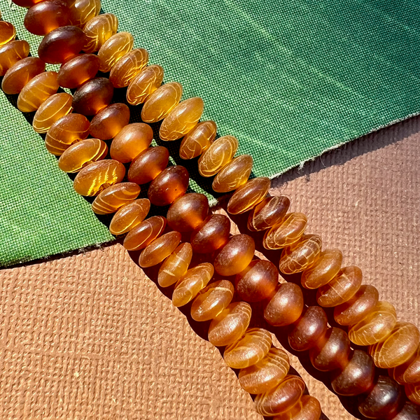 Golden Horn Rondelles - 1 Strand