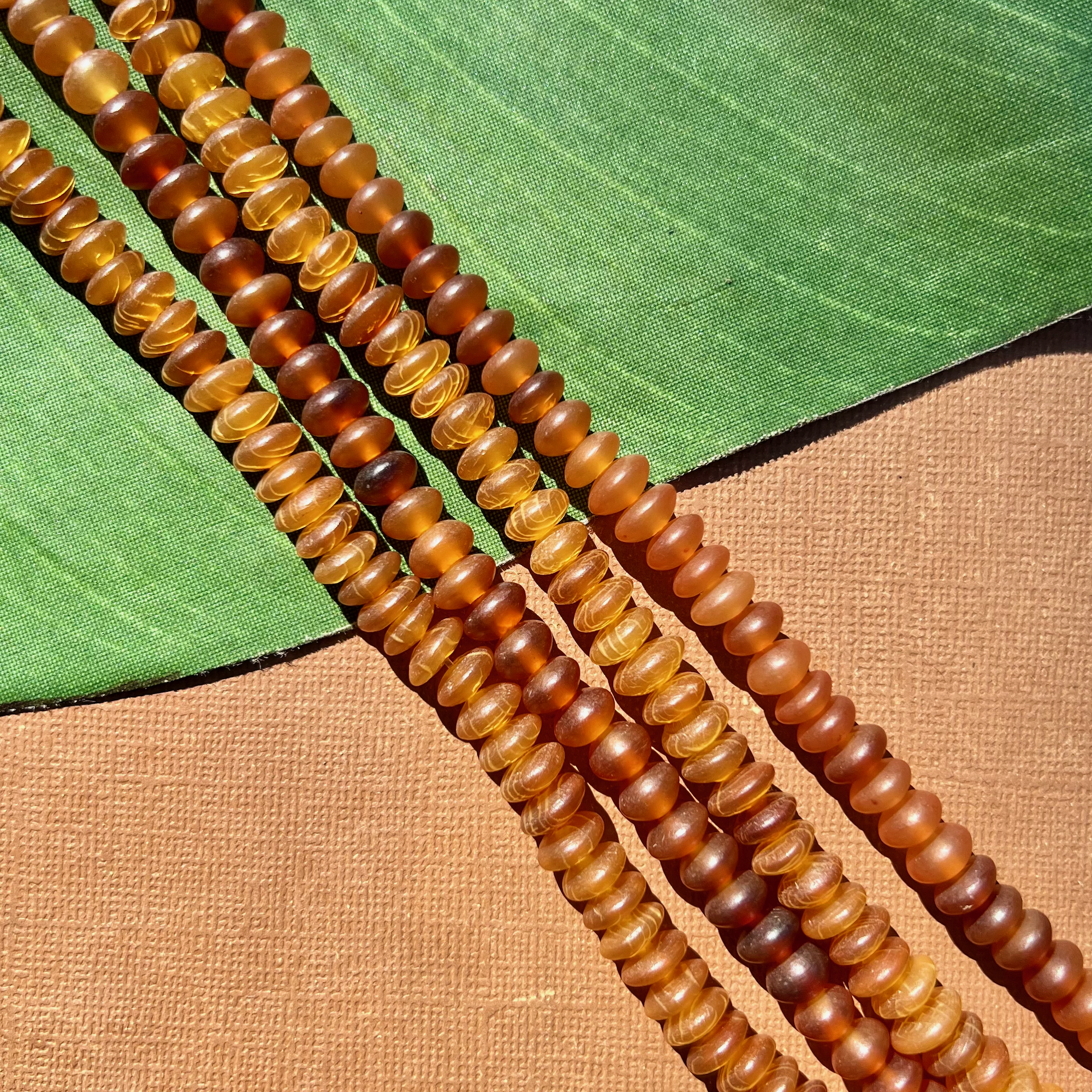 Golden Horn Rondelles - 1 Strand