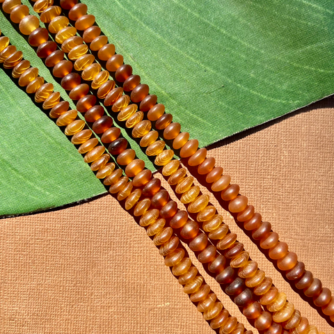 Golden Horn Rondelles - 1 Strand