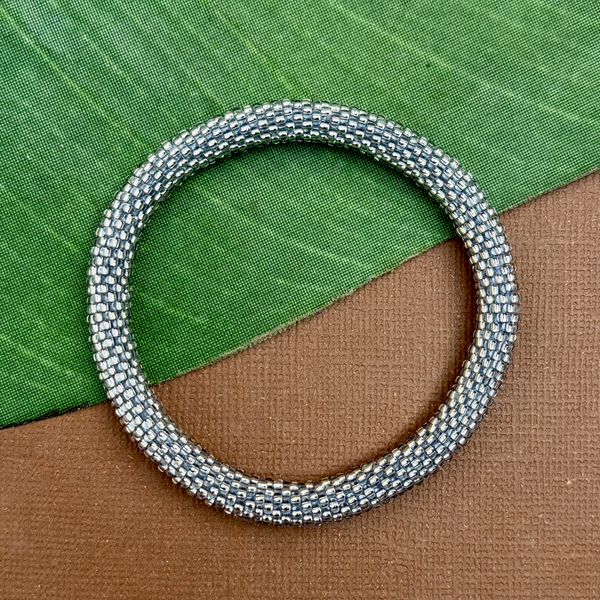 Gray Beaded Bangles #15