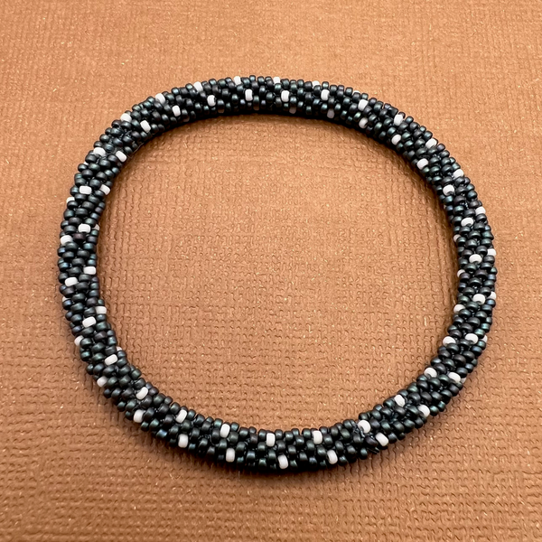Gray Beaded Bangles #16
